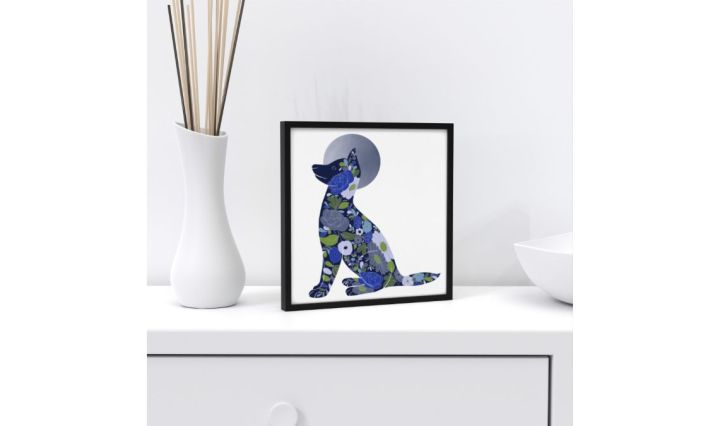Floral Dog Art Print